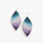 Bryn Hand-Painted Earrings in Blues and Purples
