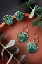 Eucalyptus Leaf Porcelain Earrings