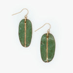 Green Leaf Porcelain Earrings