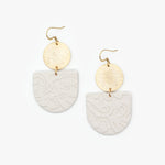Heleina Lace White Clay Earrings