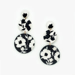 Tuxedo 3-Tier Floral Earrings