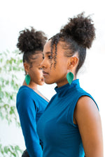 Leather Leaf Earrings - Pecan Brown