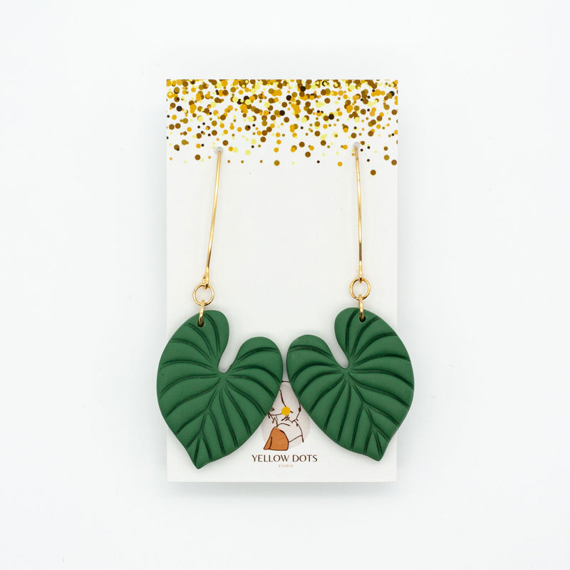 Anthurium Regale Leaf Dangle Earrings