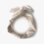 The Linen Twisted Headband - Cream