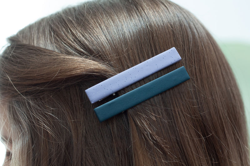Clay Hair Clips - Cool Tones
