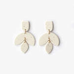 Speckled White Clay Earrings
